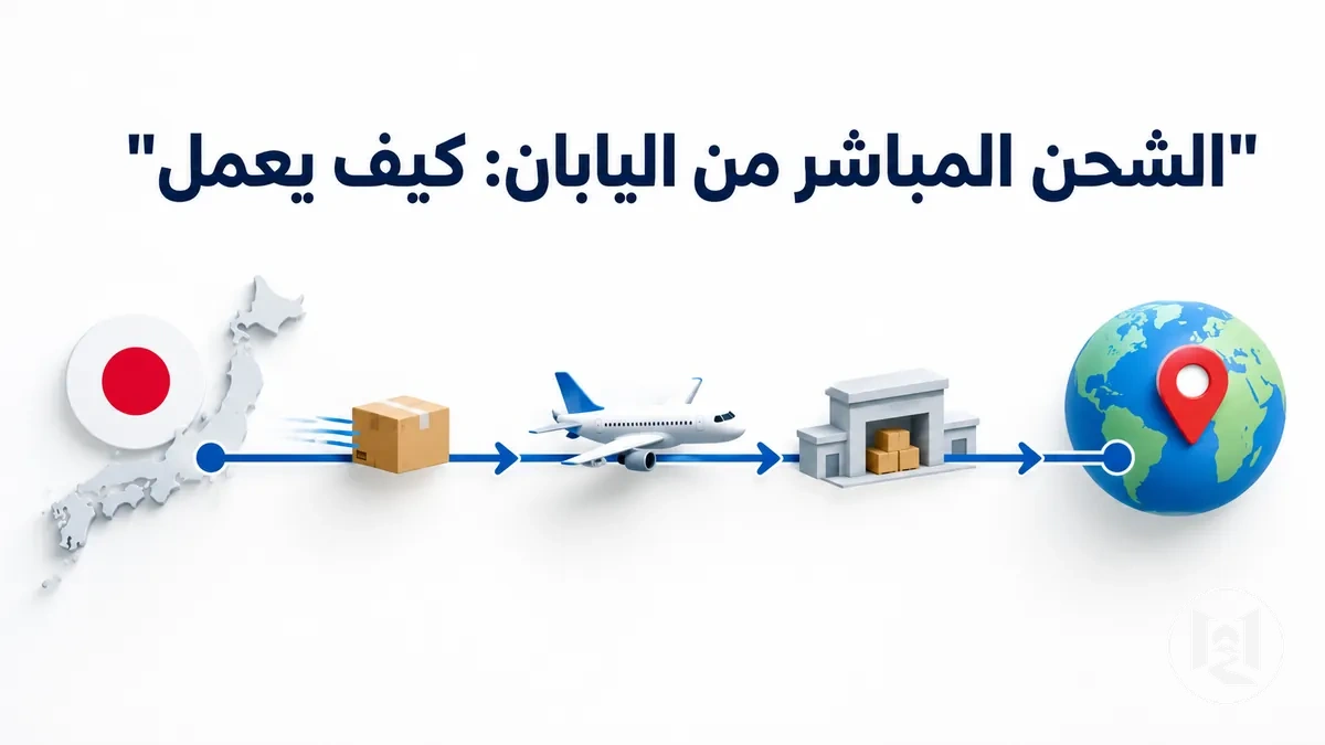 مسار الشحن الدولي المباشر من متجر ياباني عبر الإنترنت