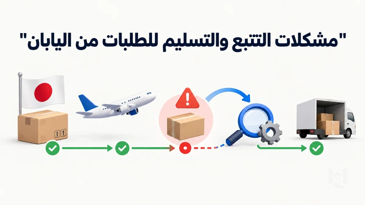 مراحل تتبع وتسليم طلب عبر الإنترنت يتم شحنه من اليابان