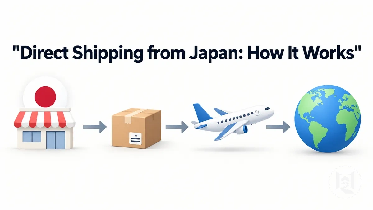Direct international shipping flow from a Japanese online store