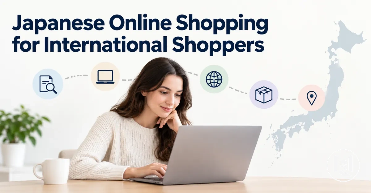 International shopper navigating the Japanese online shopping process