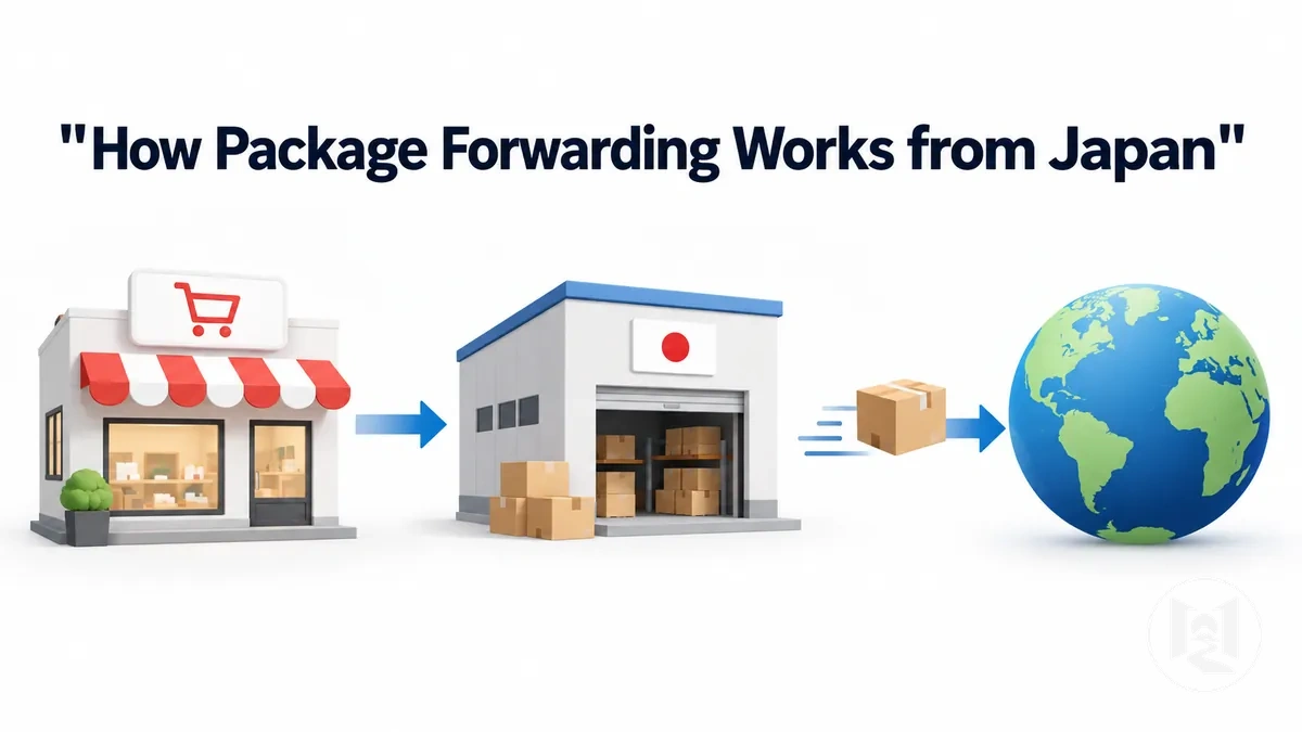 Package forwarding workflow for orders from Japanese online stores