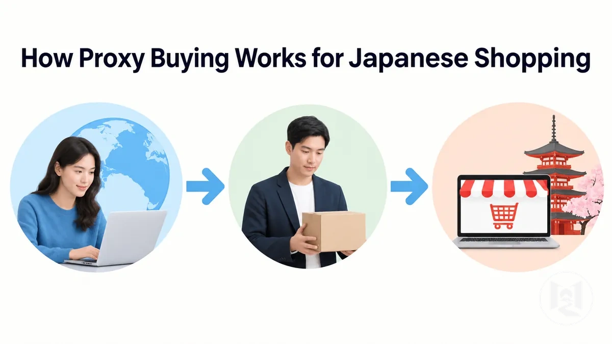 Proxy buying workflow for Japanese online shopping