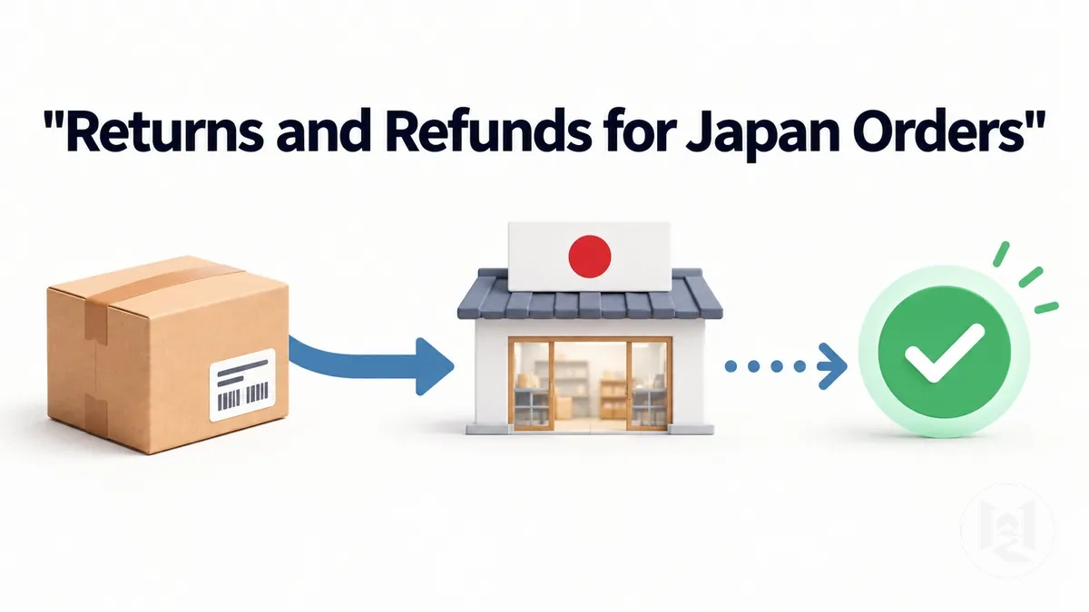 Return and refund process for an online order shipped from Japan