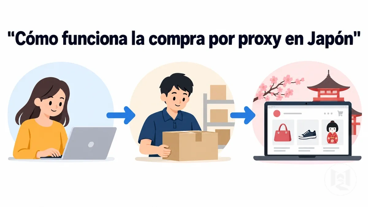 Flujo de compra por proxy para compras online en Japón