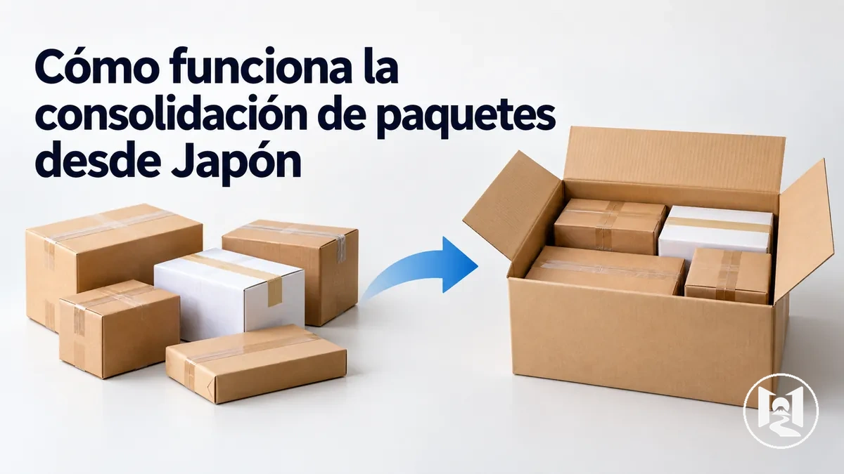 Varios paquetes de Japón agrupados para un envío internacional