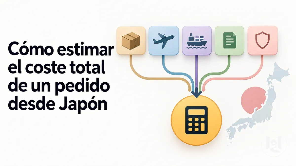Desglose del coste de un pedido online enviado desde Japón