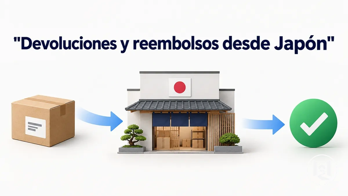 Proceso de devolución y reembolso de un pedido online enviado desde Japón