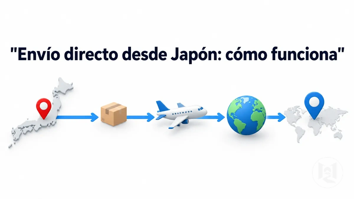 Proceso de envío internacional directo desde una tienda online japonesa