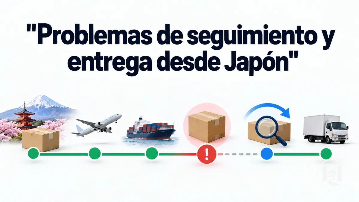 Etapas de seguimiento y entrega de un pedido online enviado desde Japón