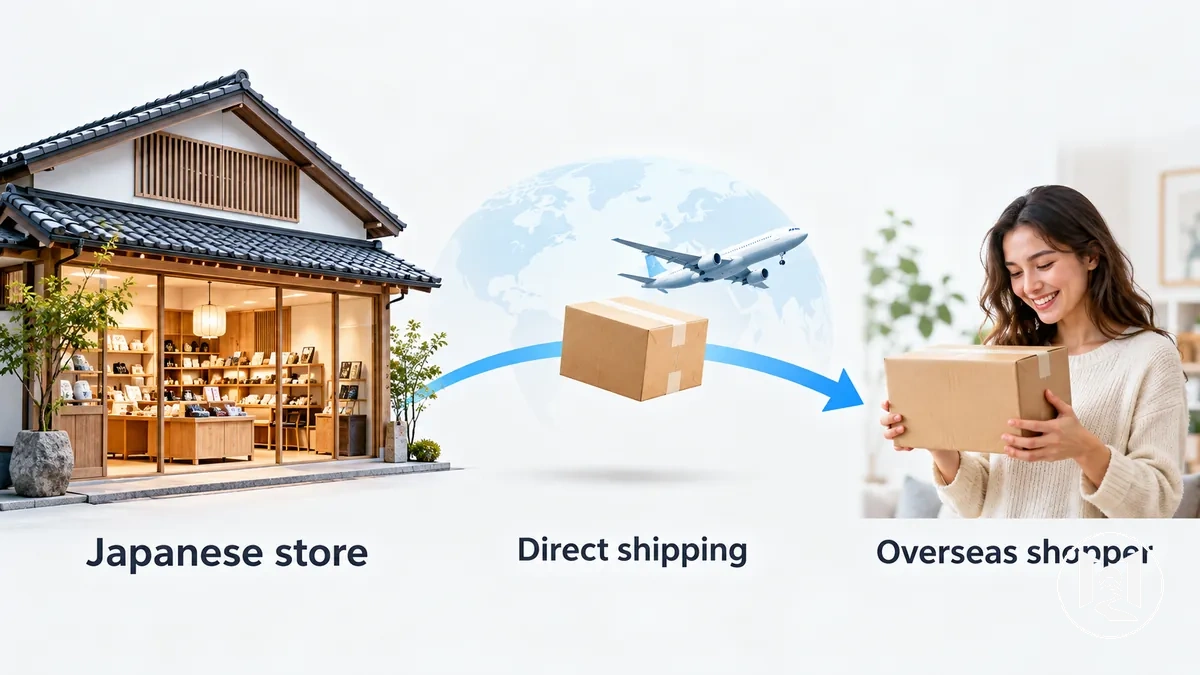 Envío directo de un pedido de un comprador desde una tienda japonesa a un destino en el extranjero