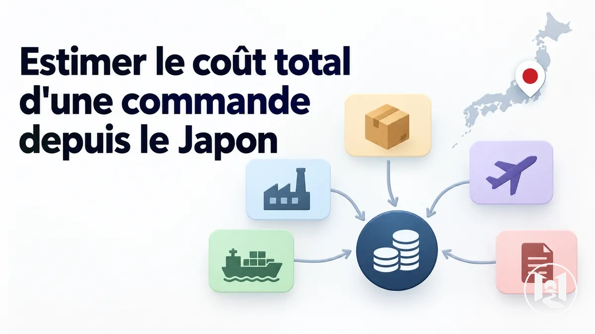 Détail des coûts d'une commande en ligne expédiée depuis le Japon