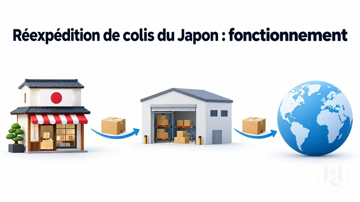 Processus de réexpédition de colis pour les commandes passées auprès de boutiques en ligne japonaises