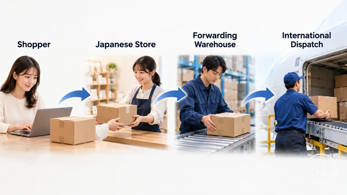Transferts de réexpédition de colis depuis une adresse de réexpédition japonaise et un magasin vers un entrepôt de réexpédition et l expédition internationale