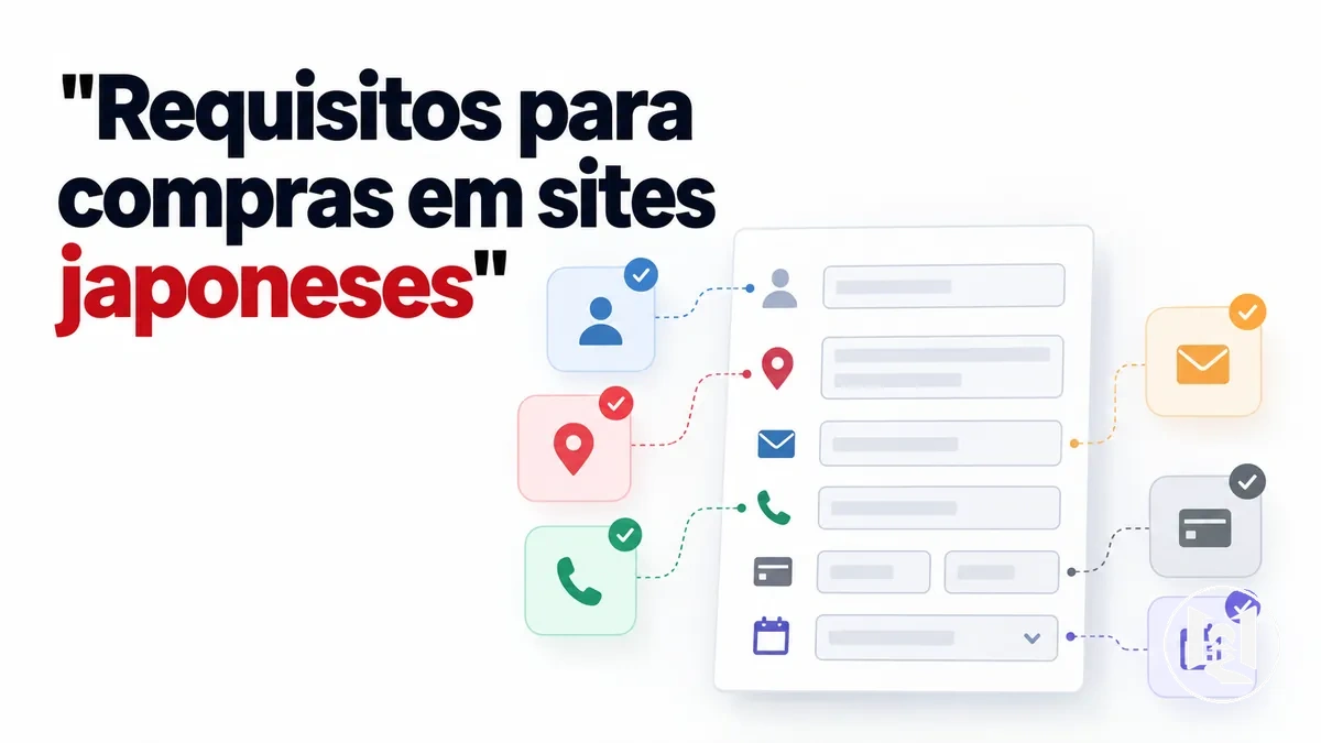 Campos e requisitos para finalizar uma compra em um site japonês