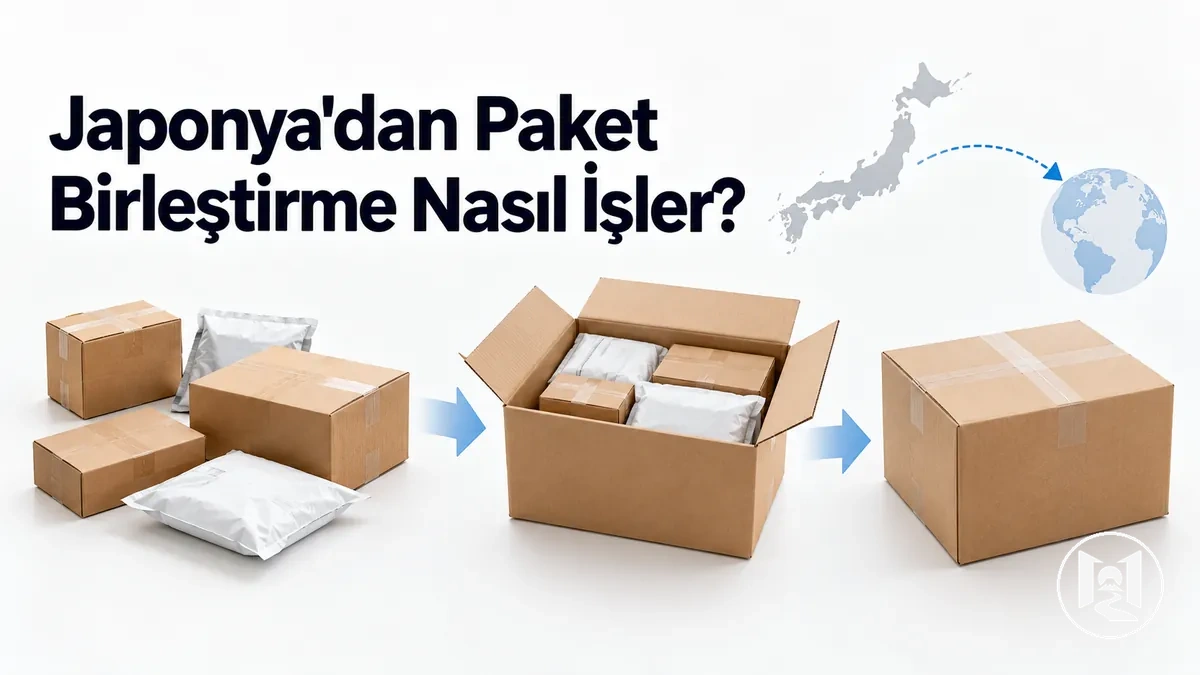 Japonya'dan gelen birden fazla paketin uluslararası gönderim için birleştirilmesi